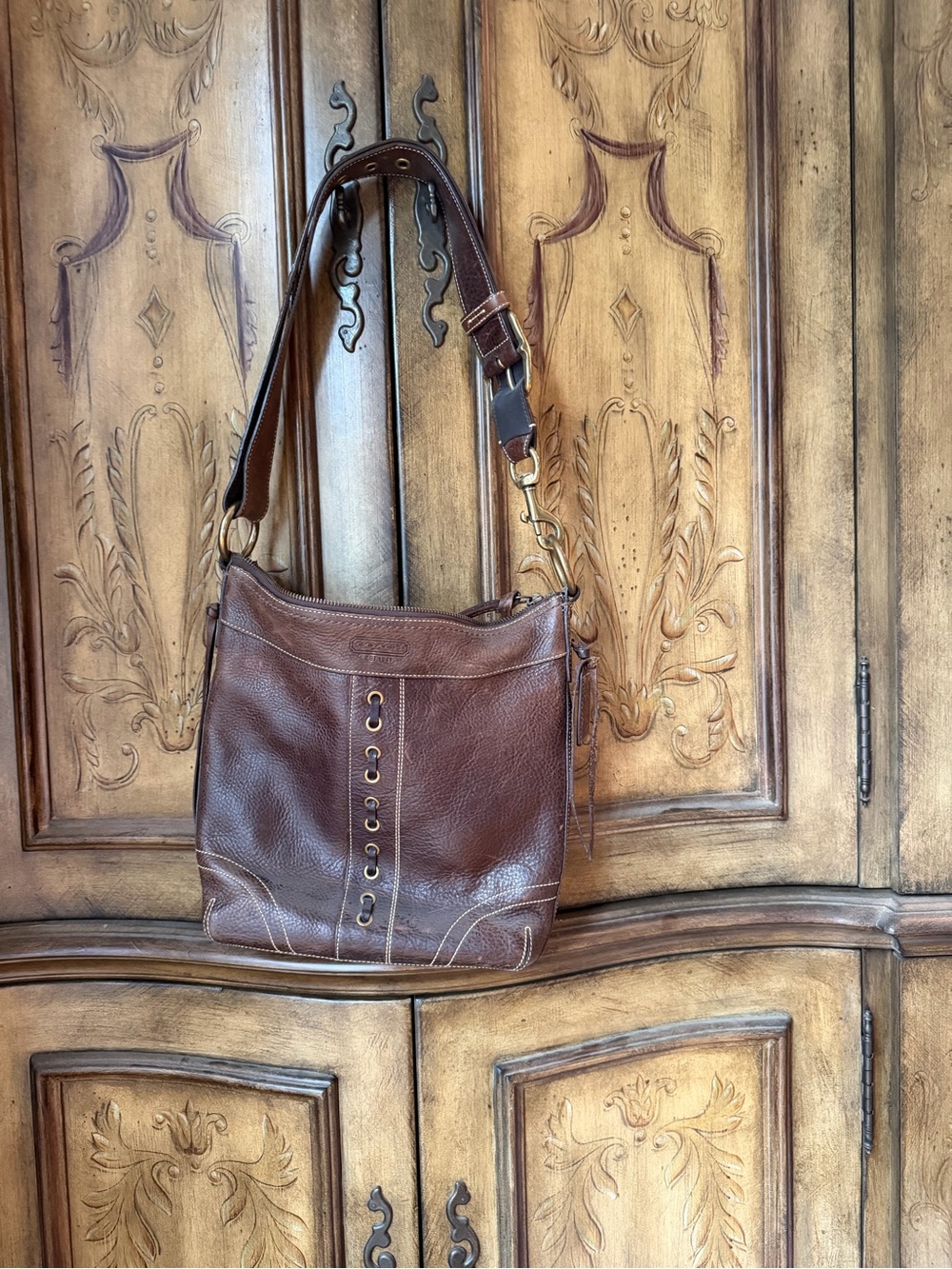 Coach Brown Leather Shoulder Bag